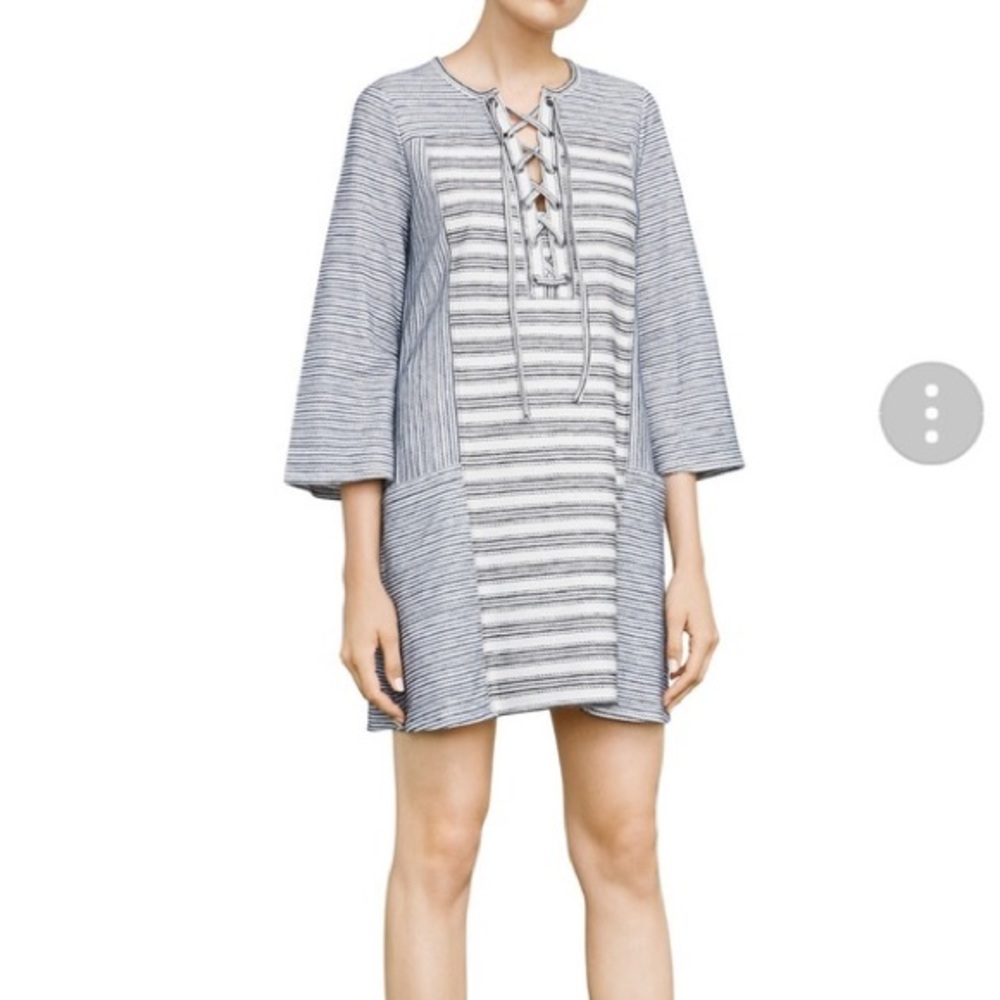 BCBGMaxAzria Lani Tie Front Striped Knit .LIKE NEW